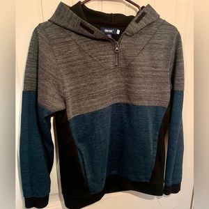 Univibe Long Sleeve Hoodie Boys Size: L Color: Gray and Blue